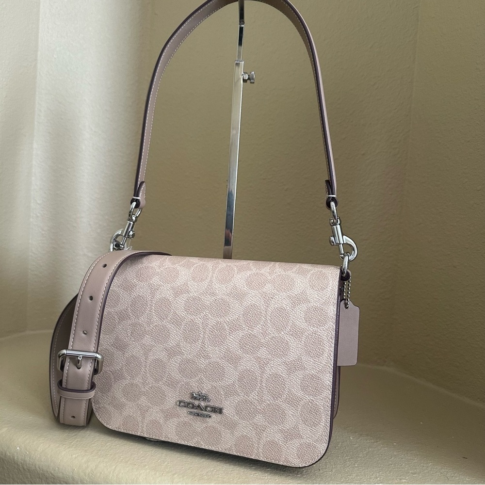 New Coach Quinn Bag In Signature Canvas Beige Crossbody Bag - Picture 10 of 12
